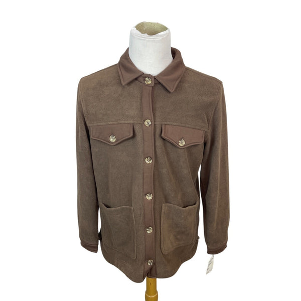 Blankncy Mens Brown Taupe Button-Up Jacket Sz L - New