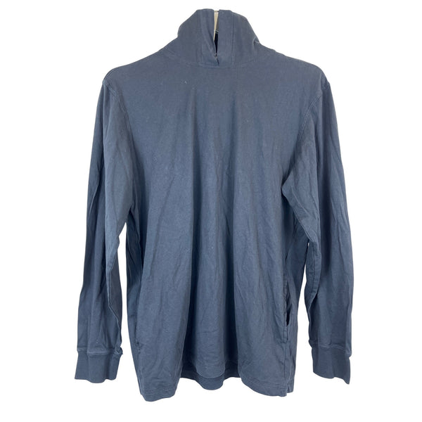 Daniel Buchler Mens Charcoal Gray Long-Sleeve Pullover Hoodie Casual Lightweight Size L