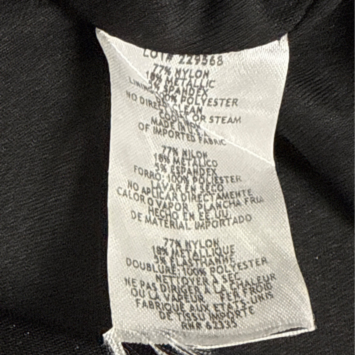 Betsy Adam Black Sparkly Full Length Long Sleeve Wrap Evening Gown Dress Size 10