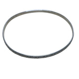 Sterling Silver Women’s Vintage Floral Engraved Bangle Bracelet Thin Elegant Design