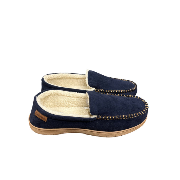 Haggar Mens Navy Memory Foam Comfort Slippers Size 9.5-10.5 L Indoor/Outdoor