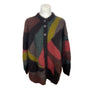 Vintage Lorraine Labon Womens Wool Knit Button Up Cardigan Sweater Multicolor