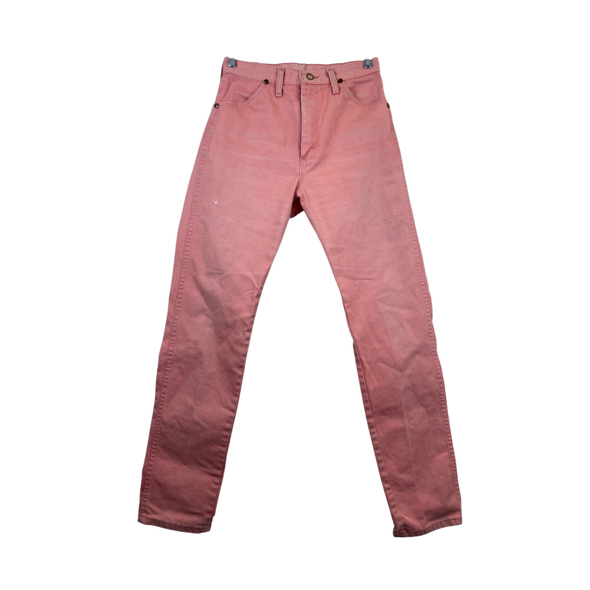 VTG Wrangler Pink Cotton Straight-Leg High-Rise Jeans Made In USA Size 32 X 34