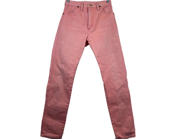VTG Wrangler Pink Cotton Straight-Leg High-Rise Jeans Made In USA Size 32 X 34