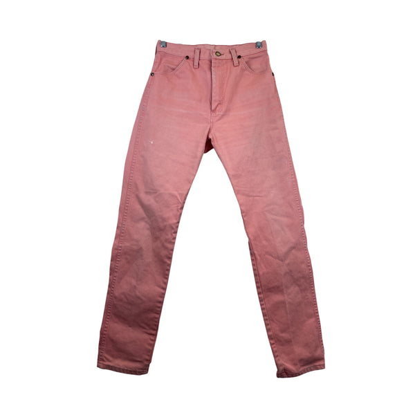 VTG Wrangler Pink Cotton Straight-Leg High-Rise Jeans Made In USA Size 32 X 34
