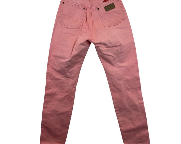 VTG Wrangler Pink Cotton Straight-Leg High-Rise Jeans Made In USA Size 32 X 34
