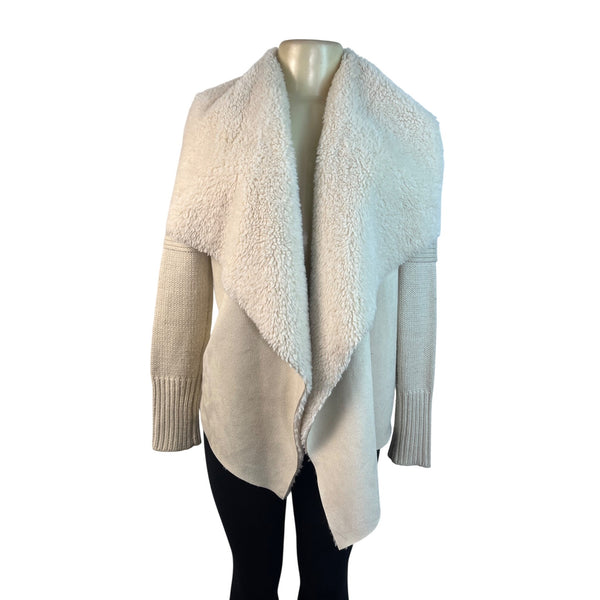 Bagatelle Womens Cream Open Front Knit Cardigan Size S