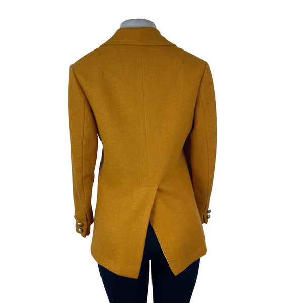 Bernhard Altmann Women’s Mustard Wool Vintage Blazer Button Closure Pockets