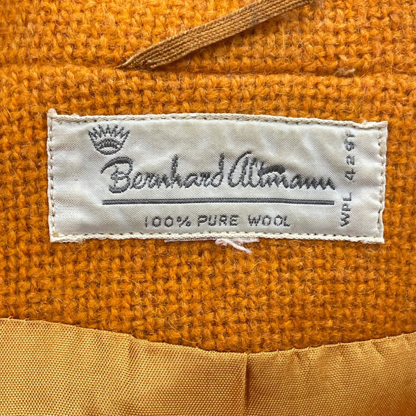 Bernhard Altmann Women’s Mustard Wool Vintage Blazer Button Closure Pockets