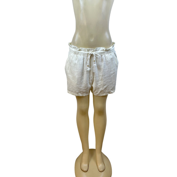 Hang Ten Women’s Cream Drawstring Shorts With Pockets Size L - New