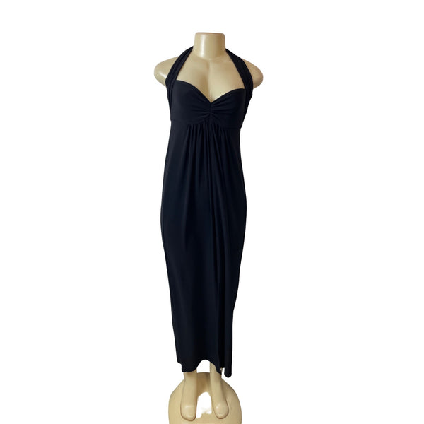 Kamalikulture Women's Black Halter Maxi Dress Size S