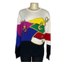 Vintage Carlisle Sport Sweater Colorful Nautical Intarsia Pattern Womens Size L