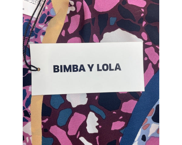 Bimba Y Lola Womens Multicolored Dotted Abstract Art Shawl Stole One Size New