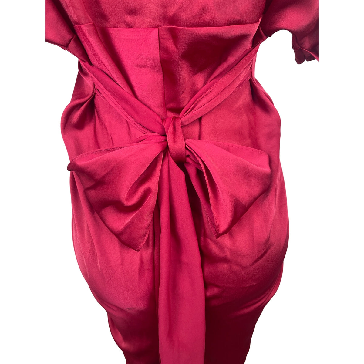 Vintage Women's Red Button Up Collar Shirt Dress Size S