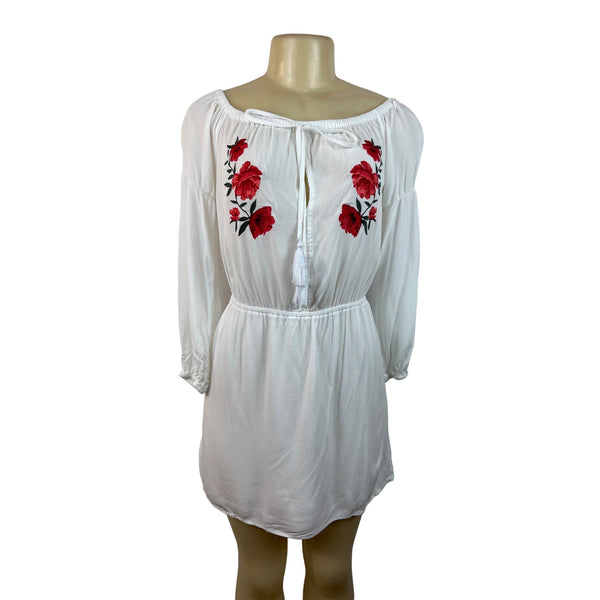 L.A Hearts Women's White Blousson Dress Sz M