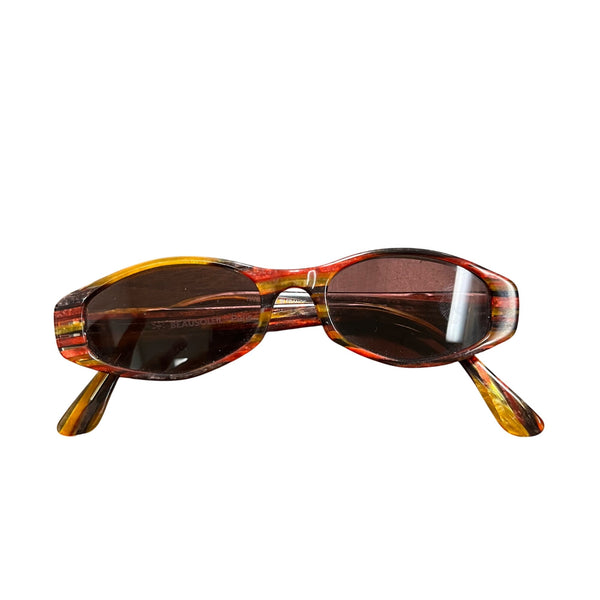 Beausoleil Womens Tortoiseshell Acetate Oval Sunglasses 56mm Hand Made In France