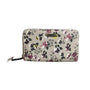 Nicole Miller Women's Gray Flowered Canvas Hand Clutch