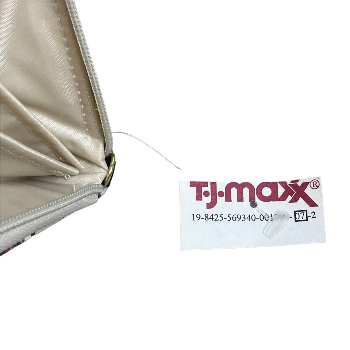 Nicole Miller Women's Gray Flowered Canvas Hand Clutch