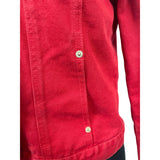 Vintage Guess Jeans Women's Button Down Red Denim Jean Jacket Sz M