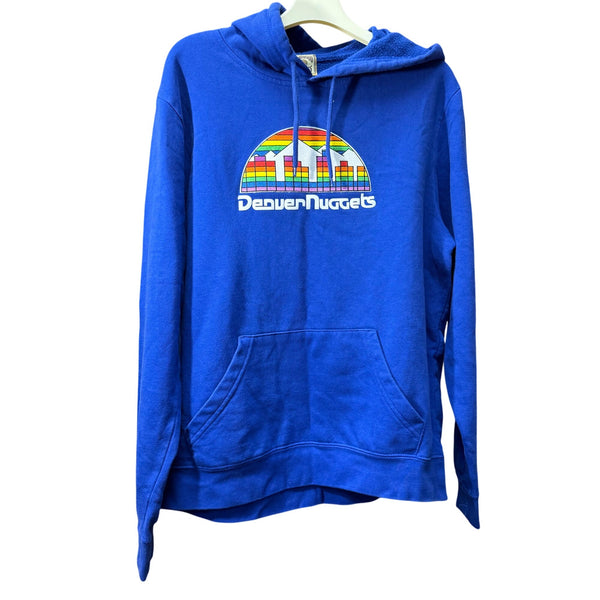Hardwood Classics NBA Mens Blue Denver Nuggets Hoodie Size M