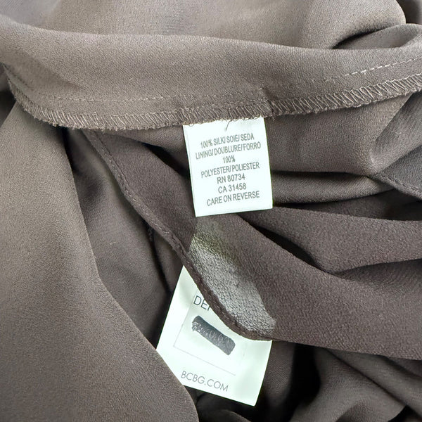 BCBGMAXAZRIA Brown Mahogany Halter Embellished Cocktail Dress Evening Wear Sz 4