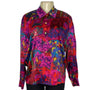 Vintage Escada By Margaretha Ley 100% Silk Multicolor Jungle Print Button-Up Blouse Womens Size 42