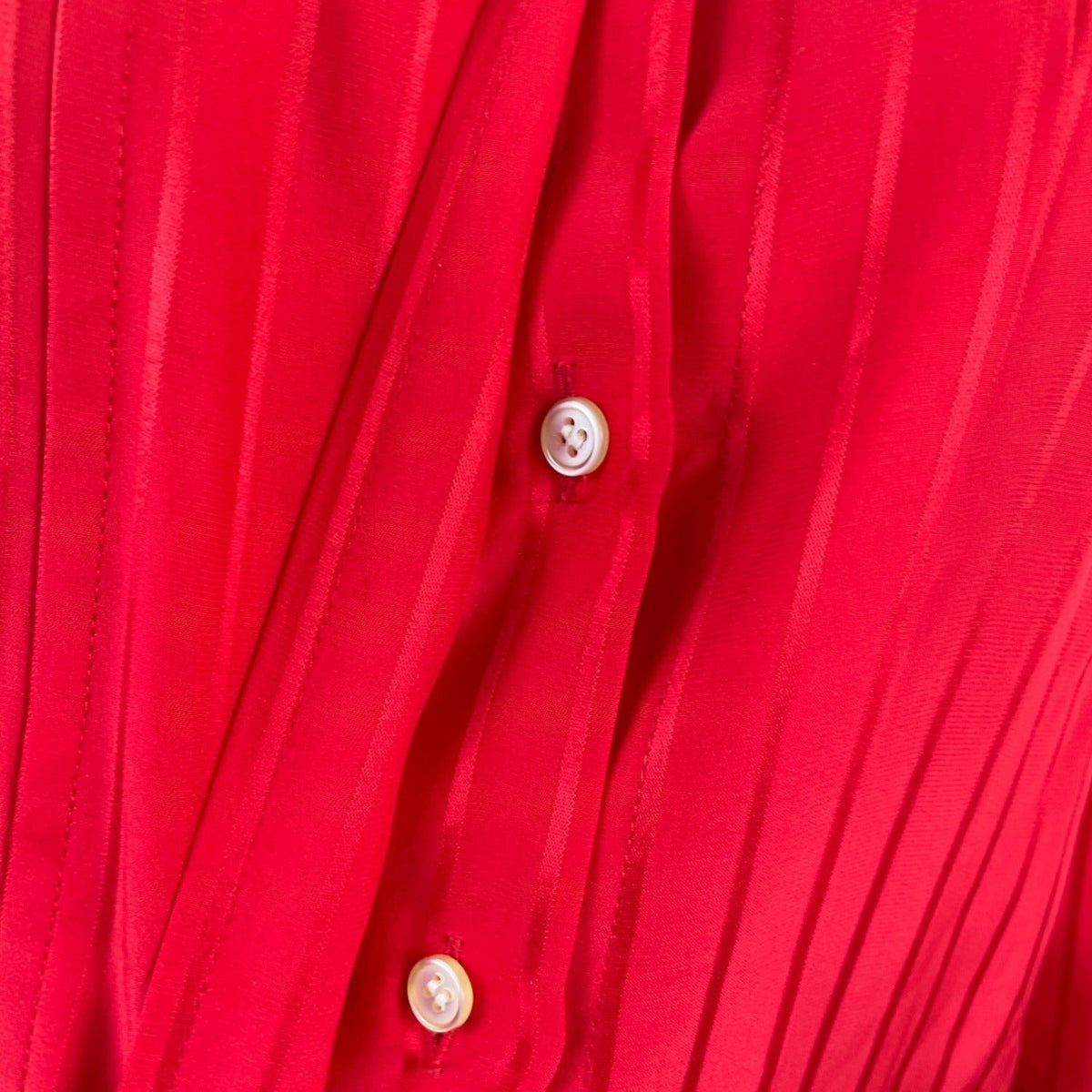 Vintage Micheal’s Women’s Red Striped Long Sleeve Button Blouse