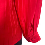 Vintage Micheal’s Women’s Red Striped Long Sleeve Button Blouse