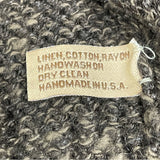 Vintage Hot Knots Button-Up Sweater Jacket With Velvet Trim & Peplum Hem