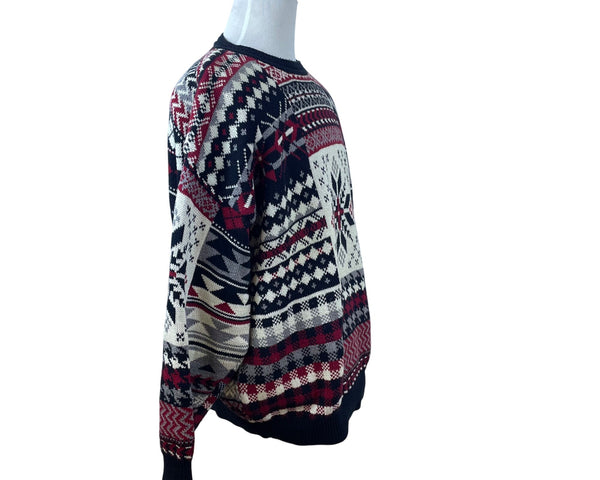 Vintage Woods & Gray Men’s Red/Black Snowflake Knit Sweater Coziest Fit Size 2X