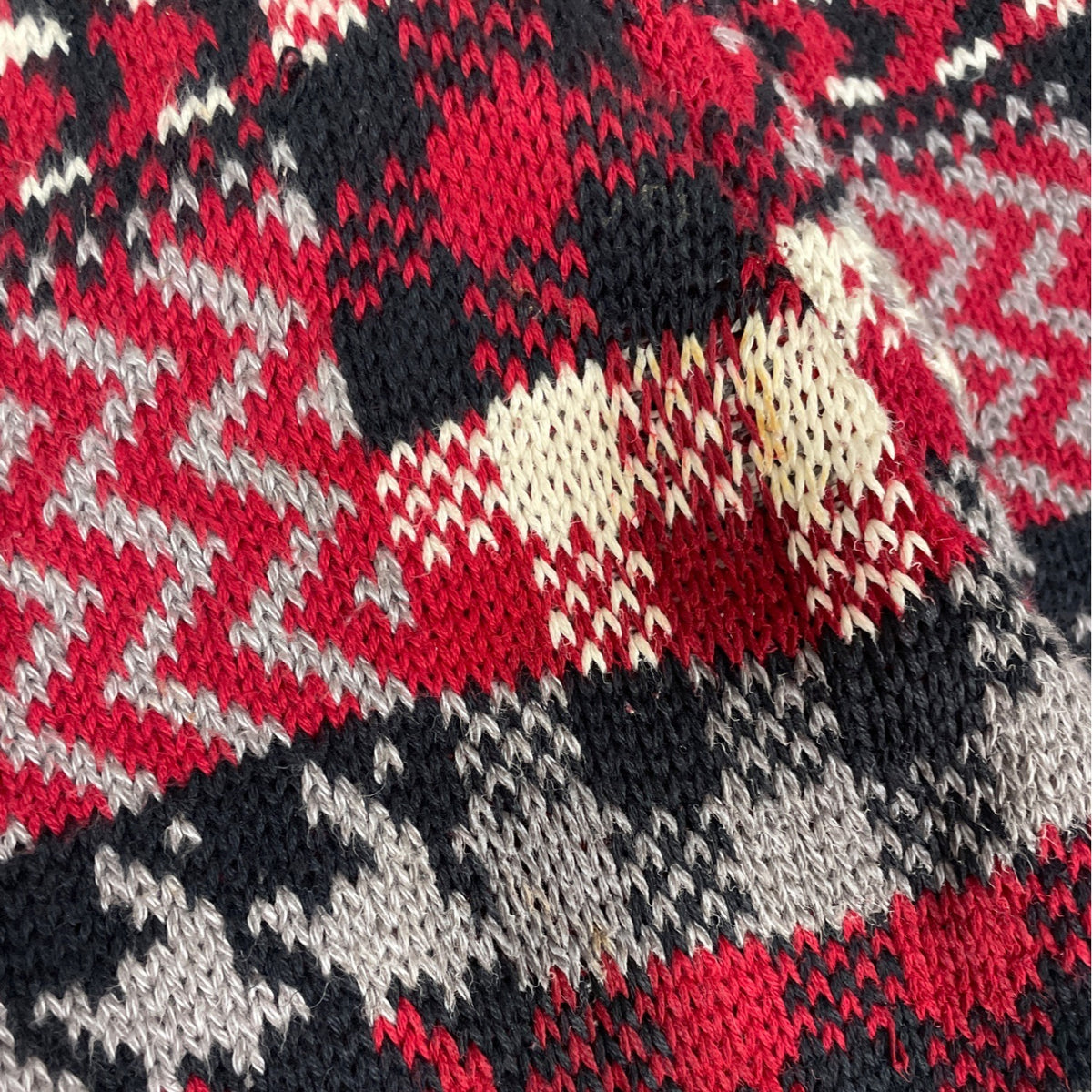 Vintage Woods & Gray Men’s Red/Black Snowflake Knit Sweater Coziest Fit Size 2X