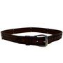 Brighton XL Brown Leather Floral Tooled Western Belt Engraved Silver Buckle