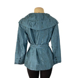 Vintage Keke Collection Women’s Teal Floral Embroidered Wrap Jacket Sz M - New