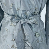 Vintage Keke Collection Women’s Teal Floral Embroidered Wrap Jacket Sz M - New