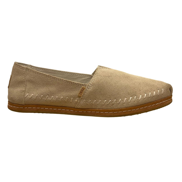 Toms Women’s Grey Suede Comfortable Stitch Detail Slip-On Flats Size 8.5