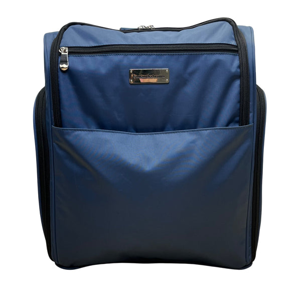 Samantha Brown Unisex Navy Nylon With RFID Protected Pocket Travel Backpack Sz L