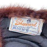 Vintage Sheppard Mink Fur Hat Made Expressly For Richs Atlanta