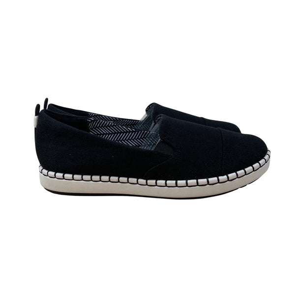 Clarks Collection Womens Cushion Soft Black Cloudsteppers Slip-On Shoes Size 8W