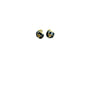 Vintage Monet Gold Tone & Black Womens Knot Stud Earrings Elegant Finish Small Size Jewelry