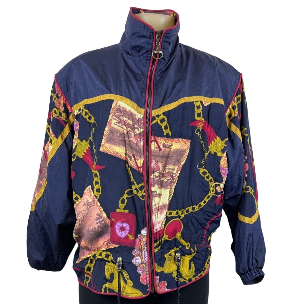 Vintage 90s Petite Sophisticate Women's Blue Wind Breaker Jacket Sz S