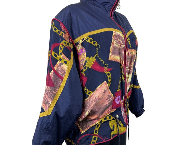 Vintage 90s Petite Sophisticate Women's Blue Wind Breaker Jacket Sz S