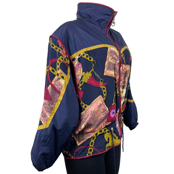 Vintage 90s Petite Sophisticate Women's Blue Wind Breaker Jacket Sz S