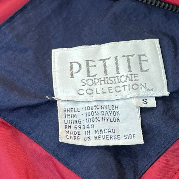 Vintage 90s Petite Sophisticate Women's Blue Wind Breaker Jacket Sz S