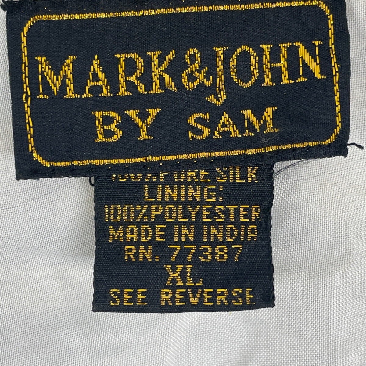 Mark & John Vintage White & Gold Sequined Beaded Jacket With Floral Design Sz XL