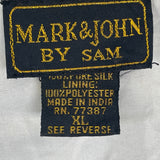 Mark & John Vintage White & Gold Sequined Beaded Jacket With Floral Design Sz XL