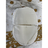 Mark & John Vintage White & Gold Sequined Beaded Jacket With Floral Design Sz XL