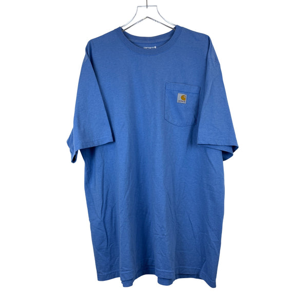 Carhartt Mens Blue Cotton Loose Fit T-Shirt With Pocket Tall Size 2XL