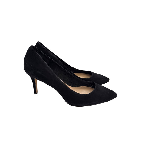 Gap Women Black Suede Pointed-Toe Classic Heels Size 8 Stylish Pumps Comfortable Fit