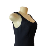 Teri Jon Black Sleeveless Lace Hem Sheath Knee Length Dress Size 4