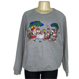 Vintage-Style Acme Clothing Co. Gray Sweatshirt W/ Cartoon Print Unisex Size L